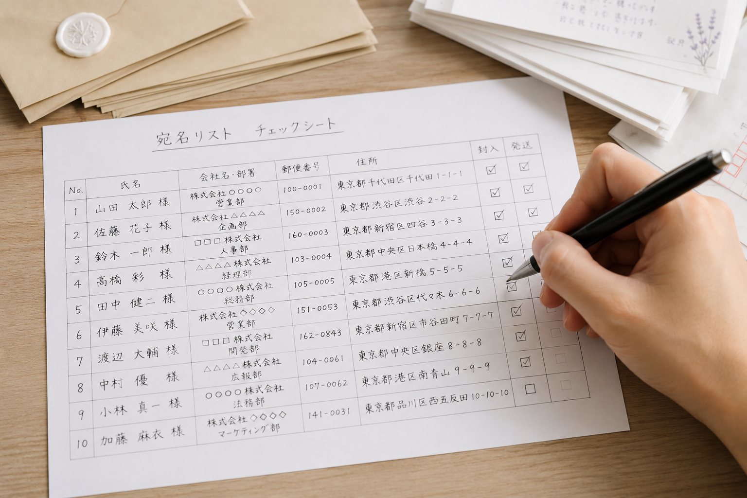 宛名リストの整備から代行
